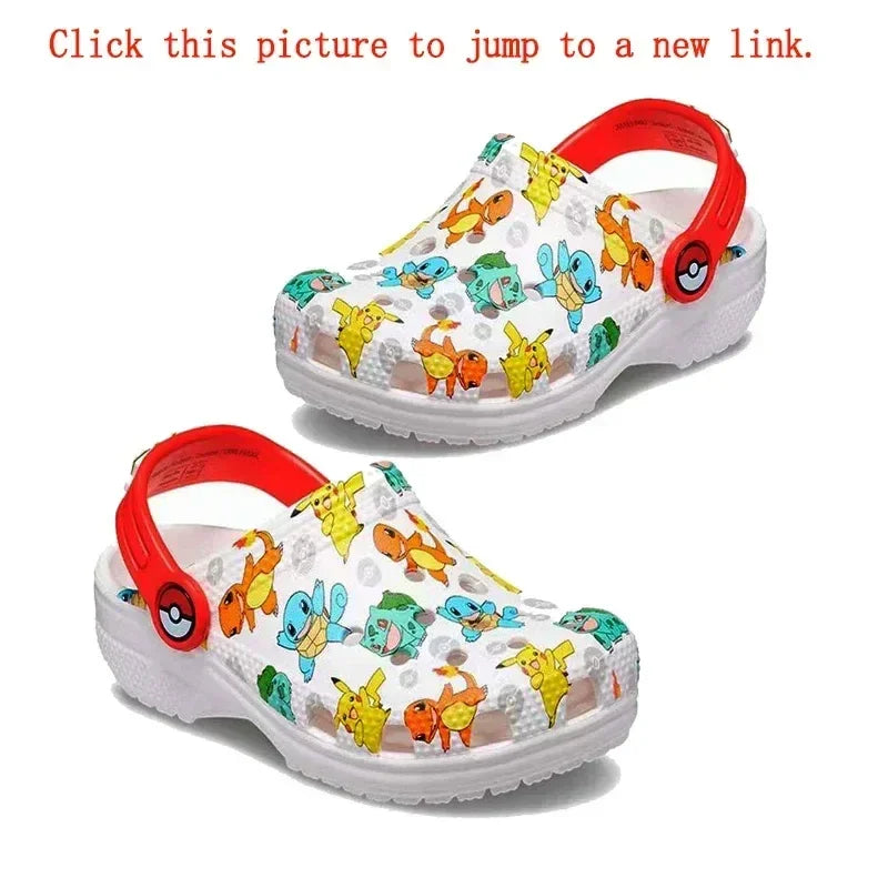 Pokemon Hole Sandals - Pikachu, Squirtle & Charmander Kawaii EVA Anime Slippers, Summer Beach Shoes for Kids, Perfect Gift