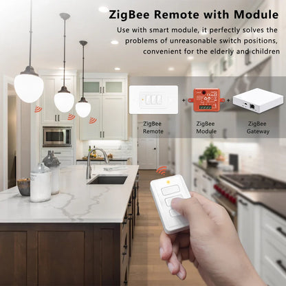 LoraTap ZigBee 3.0 Wireless Push Button Remote Controller – Smart Scene Automation Switch for Tuya Smart Life App (EU/US Compatible, 13 Types)