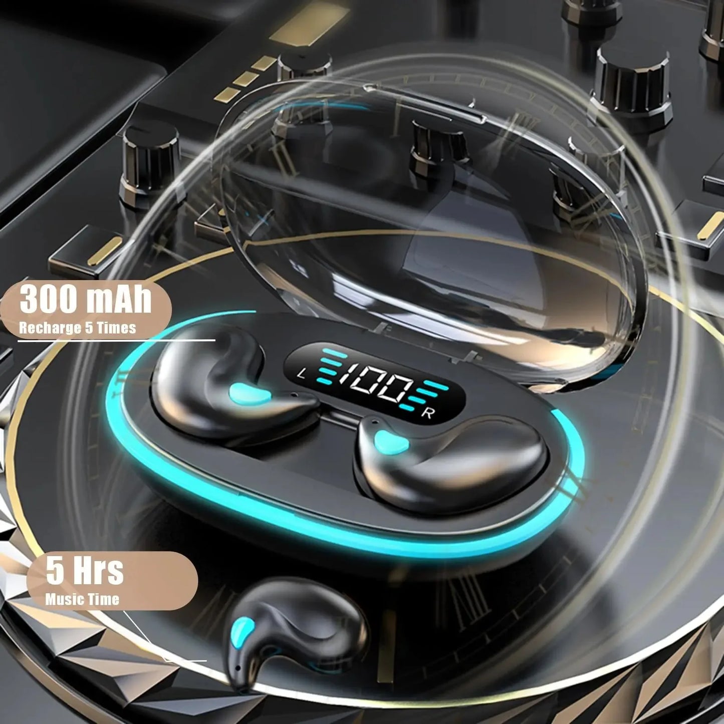 Bluetooth Sleep Earbuds - Tiny Wireless Earphones for Small Ears, Compact Side-Sleeping Audio Headphones