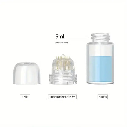 Hydra Needle Titanium Derma Roller & Serum Applicator — 0.2mm/0.25mm for Face & Beard Growth