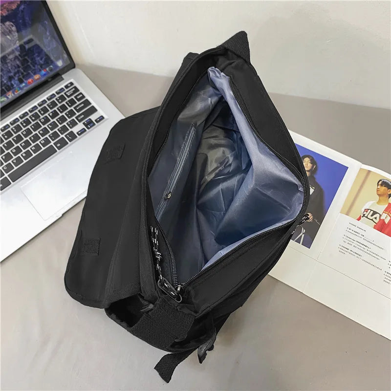 Harajuku Nylon Crossbody Messenger Bag – Unisex School Shoulder Bag for Students & Everyday Use