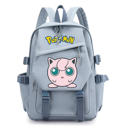 Pokemon Waterproof Women’s Backpack – Pikachu, Gengar, Snorlax Schoolbag for Girls & Students