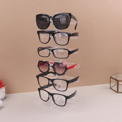 Plastic Sunglasses Display Rack – Eyeglasses Storage Stand for Home Organizer