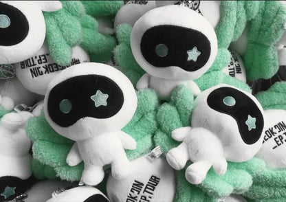 Korea Wootteo Plush Toy – Kawaii Astronaut Wings Stuffed Doll Keychain for Backpack, JIN Design, Fan Gift