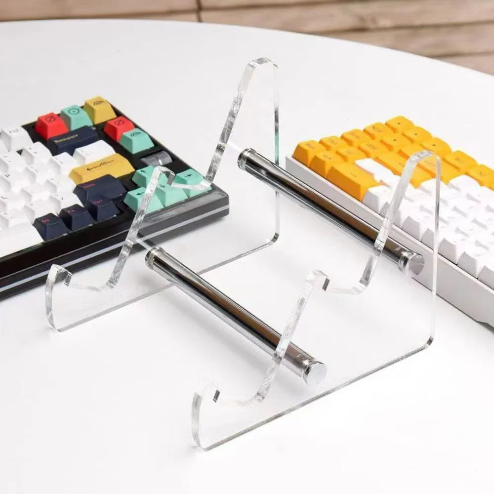 Transparent Acrylic Mechanical Keyboard Display Stand – Clear Keyboard Holder Rack & Riser Tray for Computer Gaming & Office Setup