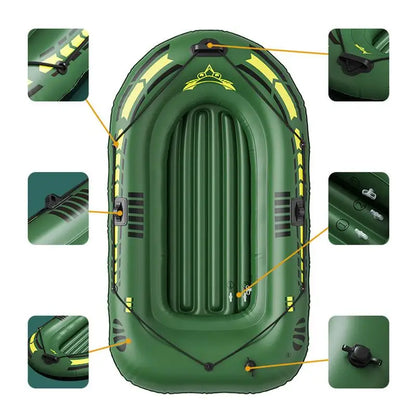 Foldable PVC Inflatable Fishing Boat – Portable Rafting & Fishing Boat for Adults