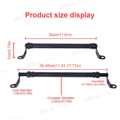 SEAMETAL Motorcycle Handlebar Extension & Phone Holder – Carbon Fiber Balance Bar for Electric Vehicles