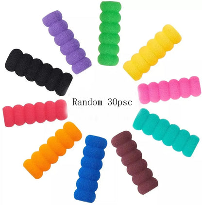 30pcs Pencil Grips - Soft Sponge Anti-Slip Finger Guards for Kids Handwriting Training Diamond Painting Pen Holders