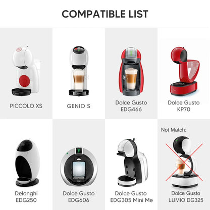 Dolce Gusto Reusable Capsule Adapter: Coffee Adapter Compatible with Genio S / Piccolo XS Coffee Machine - Espresso Accessories