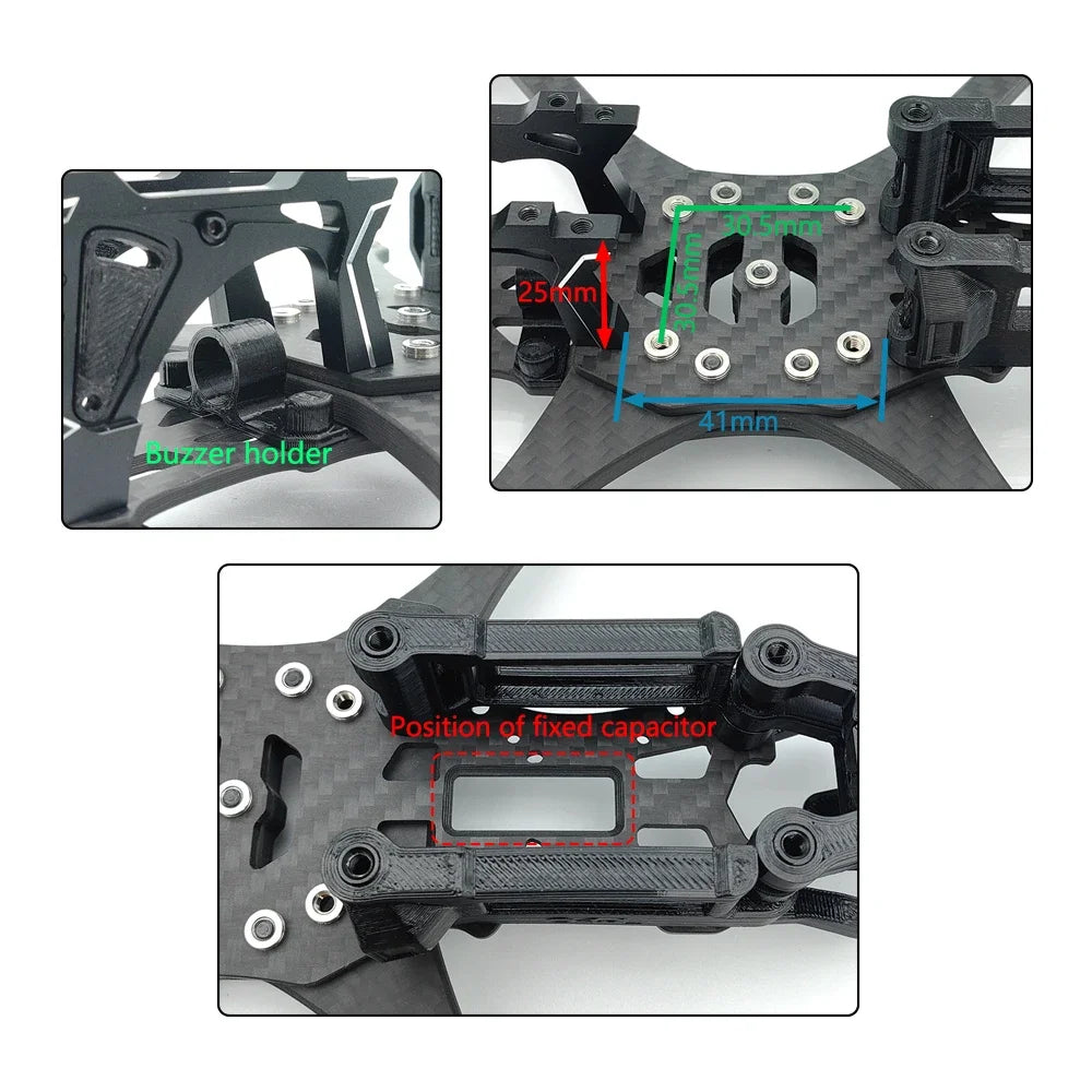 PhiSital Mark5 DC/X O4 Pro 5-Inch Carbon Fiber FPV Frame Kit – RC Freestyle Racing Drone DIY Parts