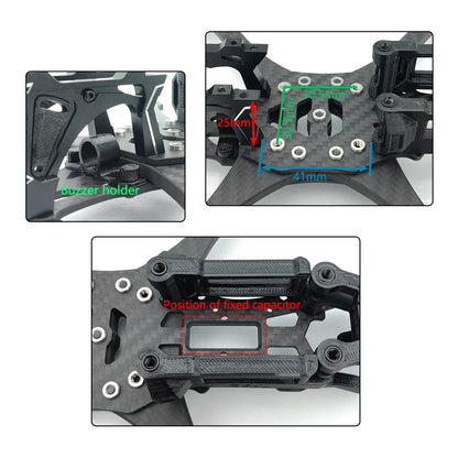 PhiSital Mark5 DC/X O4 Pro 5-Inch Carbon Fiber FPV Frame Kit – RC Freestyle Racing Drone DIY Parts