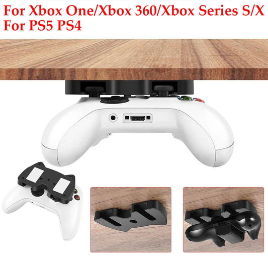 Universal Gamepad Hook Holder for Xbox, PS, and Switch Controllers — Under-Desk Storage Stand for PS5, PS4, Xbox Series & NS Pro