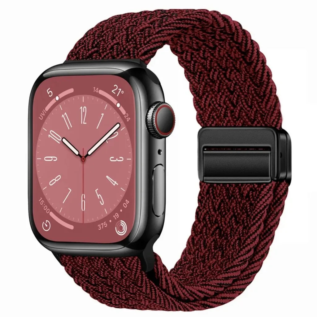 Nylon Braided Apple Watch Band - Durable Replacement Strap for Series 10/9/8/7/6/5/3 SE Ultra 49mm to 38mm