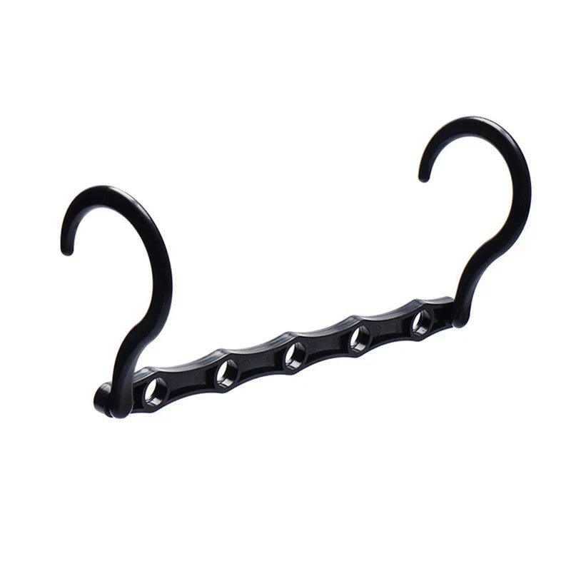5-Hole Multifunctional Folding Hanger – Space-Saving Windproof Plastic Hook for Apartments, Dorms & Homes