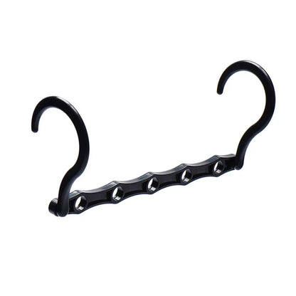 5-Hole Multifunctional Folding Hanger – Space-Saving Windproof Plastic Hook for Apartments, Dorms & Homes
