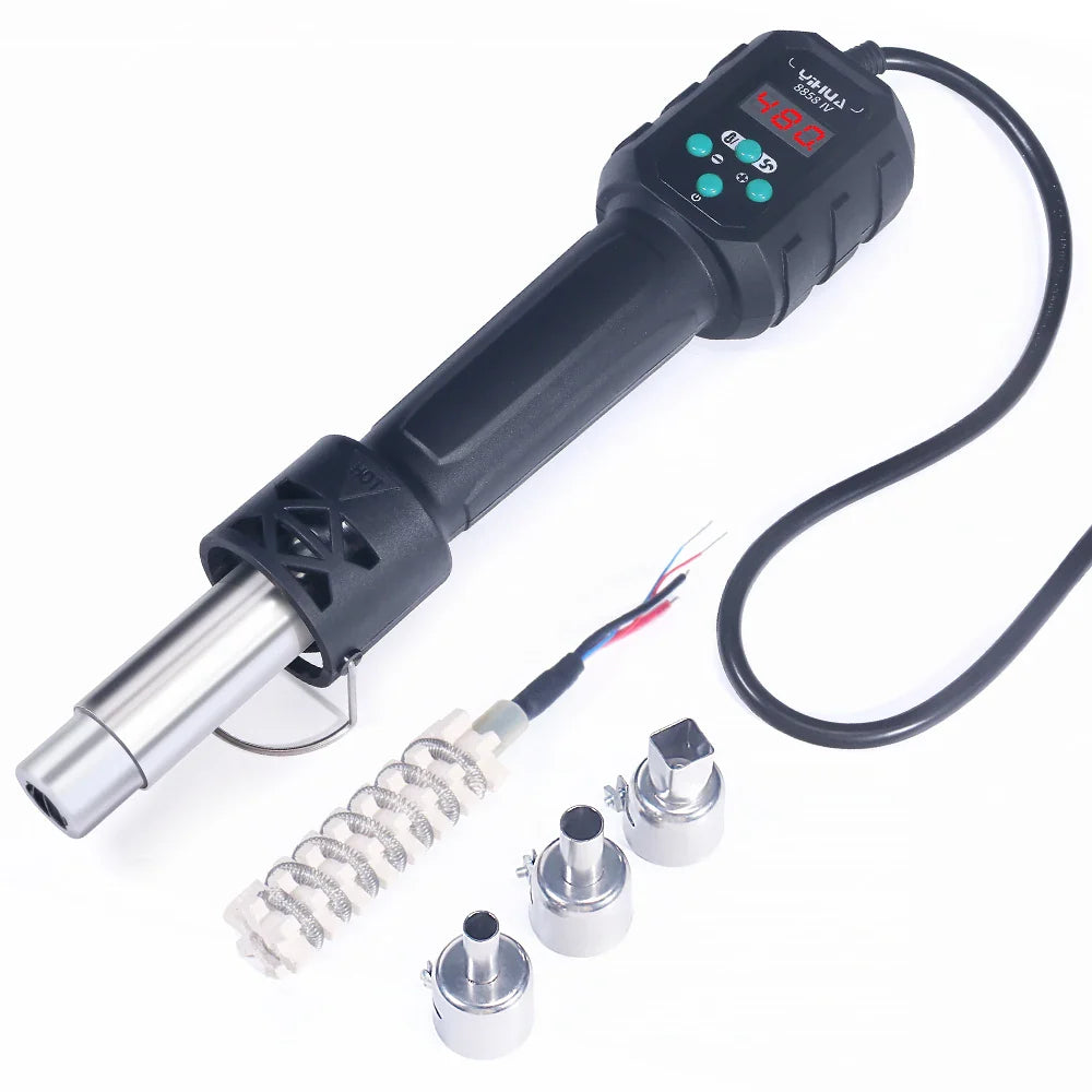 YIHUA Micro Hot Air Gun 8858IV – 700W Adjustable Temp LCD Digital Heat Gun for Soldering, BGA & IC Rework