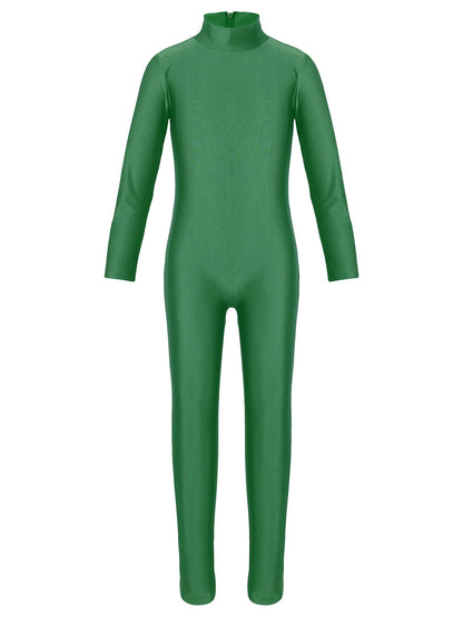 Kids Girls Full Body Gymnastics Bodysuit, Ballet Dance Jersey Leotard, Jumpsuit Sports Unitard, Children Dancewear and Sportswear