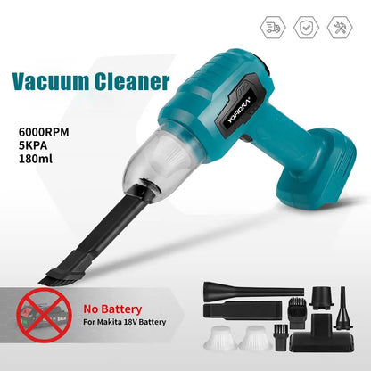 Mini Electric Handheld Vacuum Cleaner – Strong Suction Wireless Home Cleaner & Blower with 7 Nozzles for 18V/21V Battery