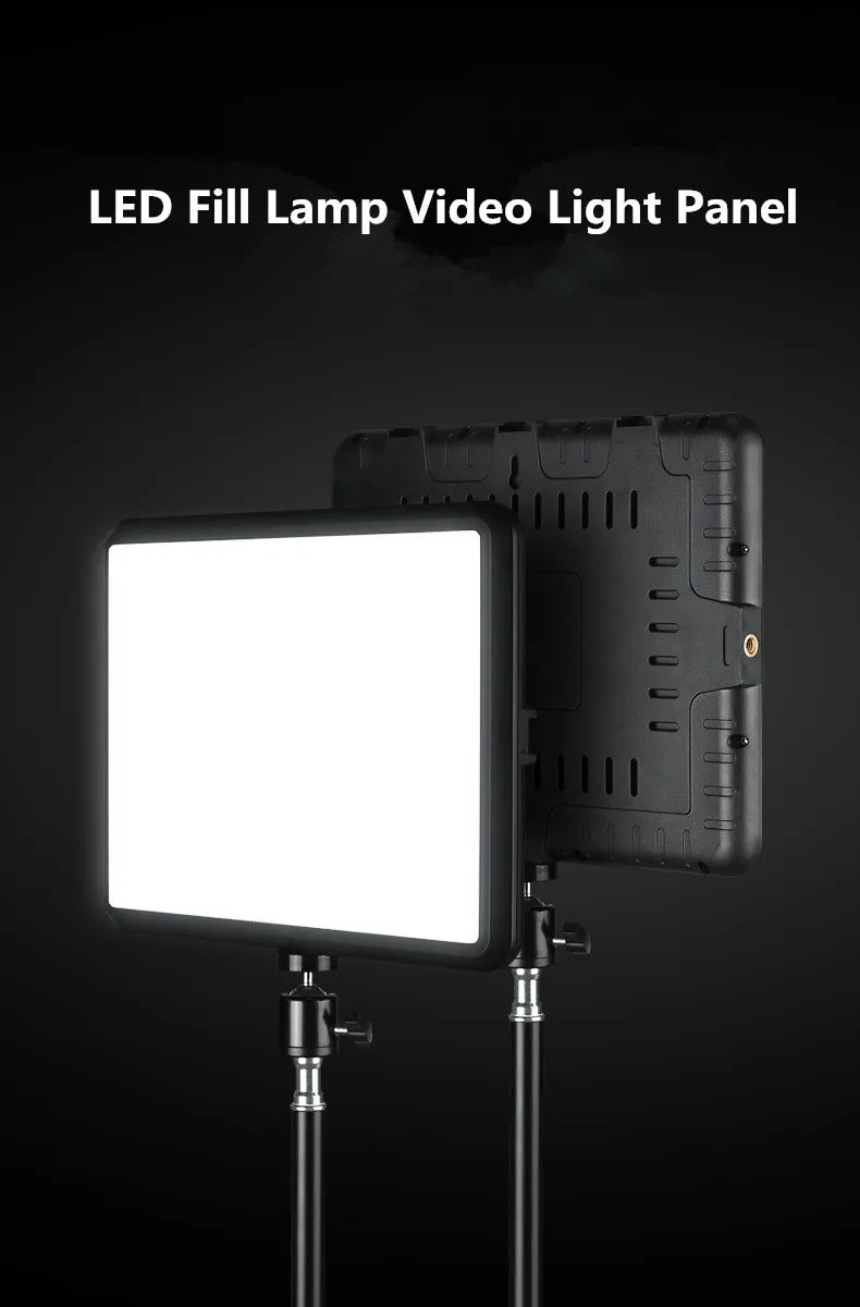 8"/12" LED Video Light Panel Kit – Photography & Streaming Studio Lamp with Tripod Stand for YouTube Live Shoots