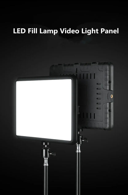 8"/12" LED Video Light Panel Kit – Photography & Streaming Studio Lamp with Tripod Stand for YouTube Live Shoots