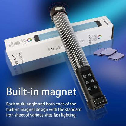 RGB Mini Handheld LED Light Stick - Magnetic Photography and Video Vlog Fill Lamp, 2700-7500K Adjustable Photographic Lighting Tube