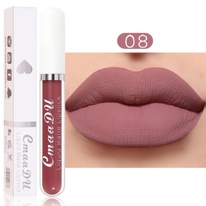 Sexy Long-Lasting Velvet Matte Lip Gloss – Waterproof, Non-Stick Red Liquid Lipstick for Women