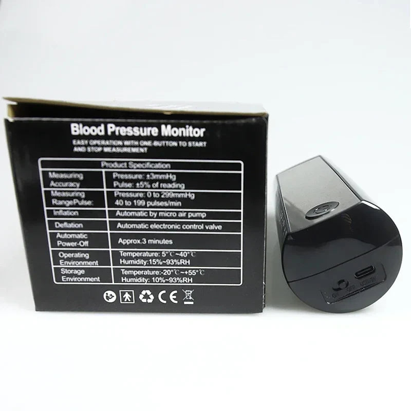 Rechargeable Li-Ion Battery Blood Pressure Monitor – LCD Large Screen Sphygmomanometer with Russian Voice Tonometer