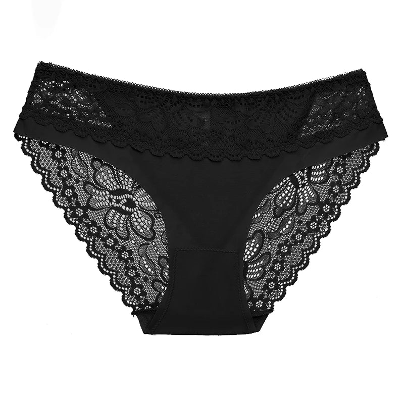 Women's Lace Sexy Underwear – Comfortable Soft Lingerie with Decorative Border, Breathable Low-Waist Briefs