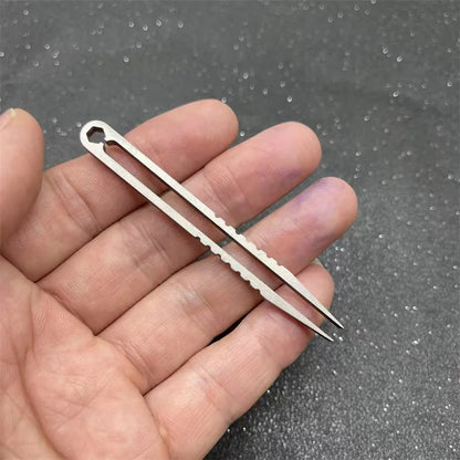 Titanium TC4 Clip Tweezers – Multipurpose EDC Pocket Tool for Outdoor, Camp & Maintenance | 6 Colors