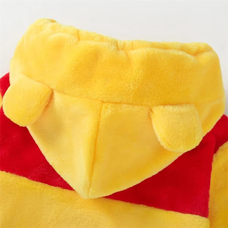 Baby Animal Costume Romper – Flannel Hooded Jumpsuit for Newborn Boys & Girls, Halloween Outfit