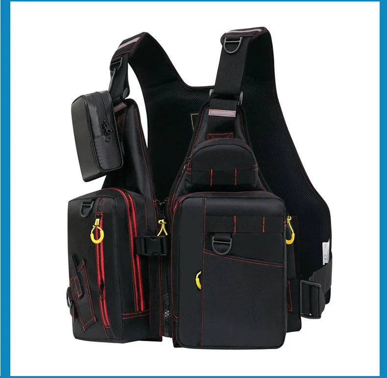 Multi-Functional Life Jacket Vest for Outdoor Fishing – Safety Vest with Storage Pockets & Buoyant Materials
