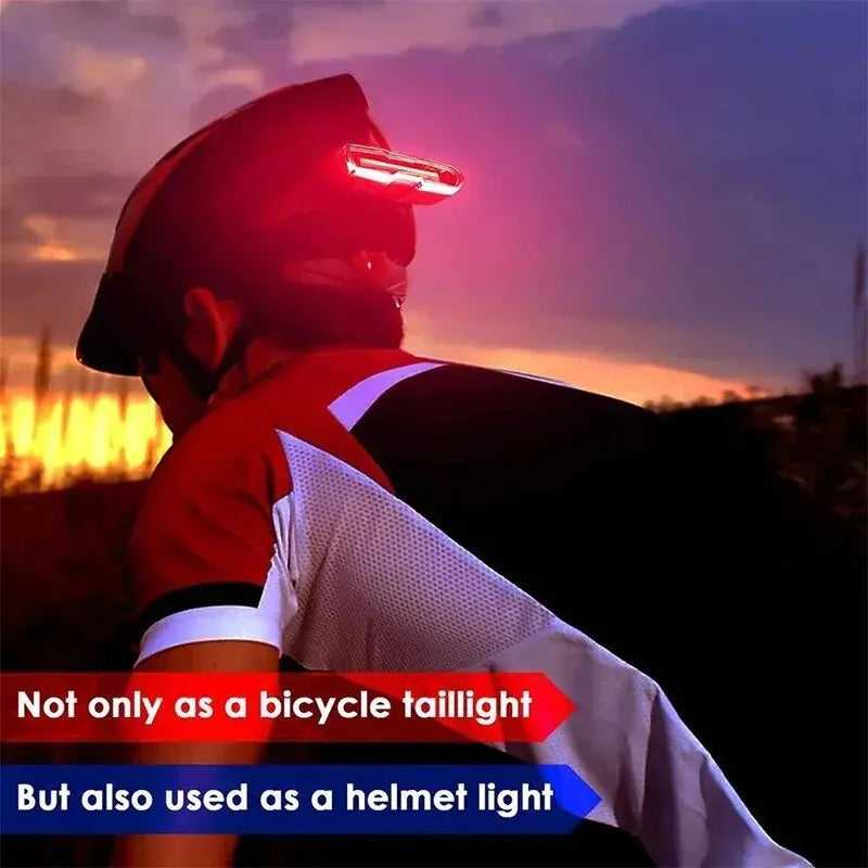 Waterproof LED Bicycle Rear Light – USB Rechargeable Tail Light for Cycling Safety, Available in Red, Blue, and White