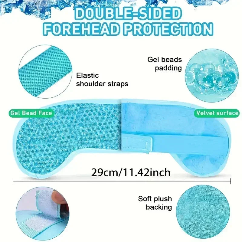 Hot & Cold Gel Bead Migraine Wrap — Soft Plush Ice Pack for Headaches, Stress Relief & SPA