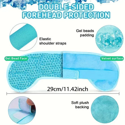 Hot & Cold Gel Bead Migraine Wrap — Soft Plush Ice Pack for Headaches, Stress Relief & SPA