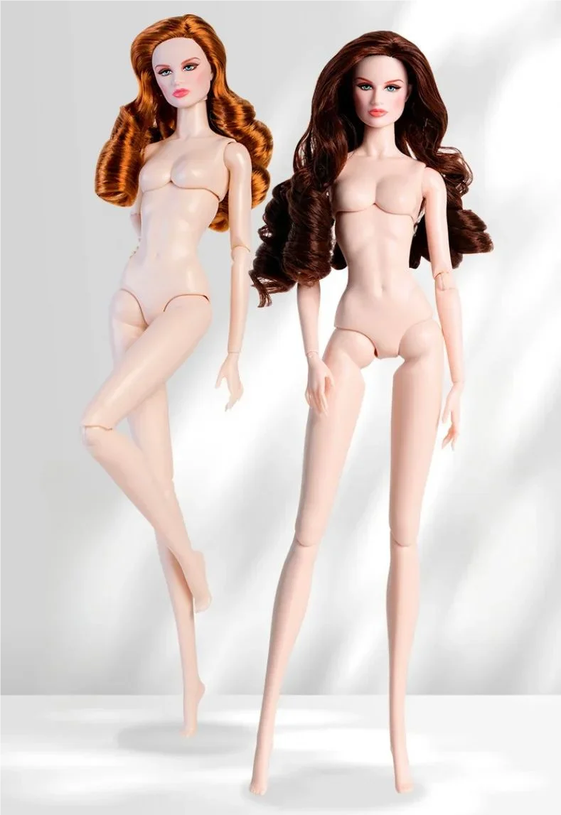 32cm Supermodel Doll with Stand – White Skin Fashion Doll with Woolen Hat, Trendy DIY Toy & Collector Gift
