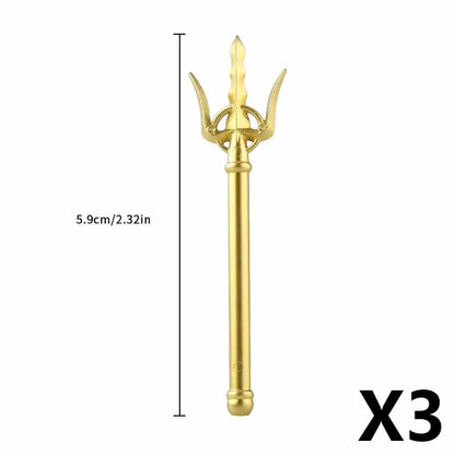 Medieval Figure Weapons Building Blocks Kit – King Sword, Lion Shield, Trident & Double-Edged Axe Battle Toy