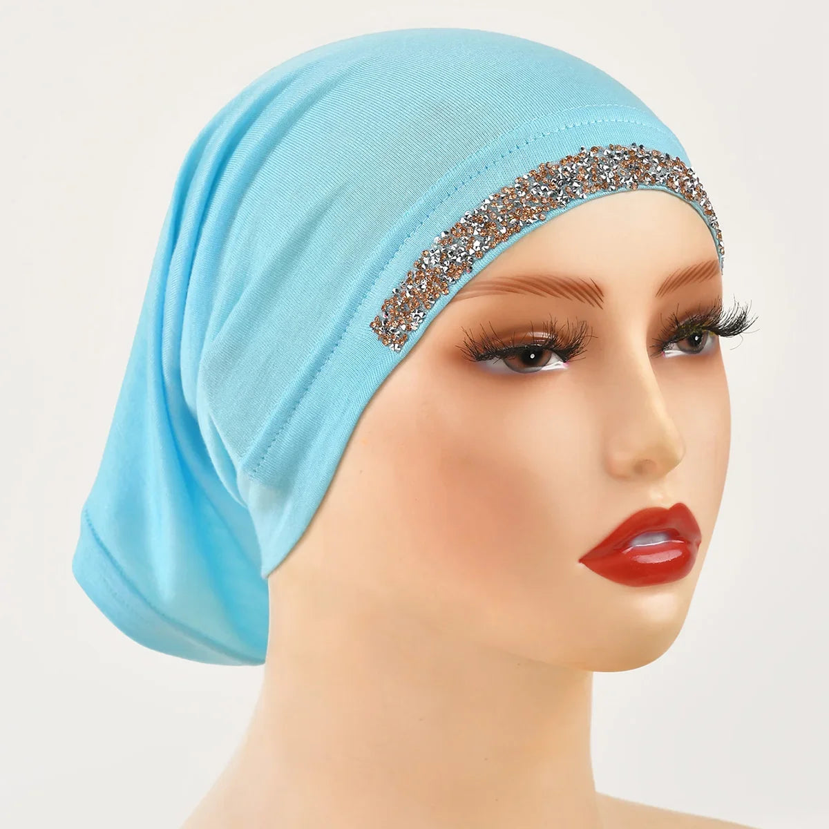 Women’s Modal Cotton Hijab Undercap - Soft Stretchy Diamond Bonnet for Muslim Headscarf & Turban Styling