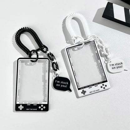 Kpop Card Holder — Fashion Transparent Student ID & Photocard Protector with String for Kids & Idol Fans