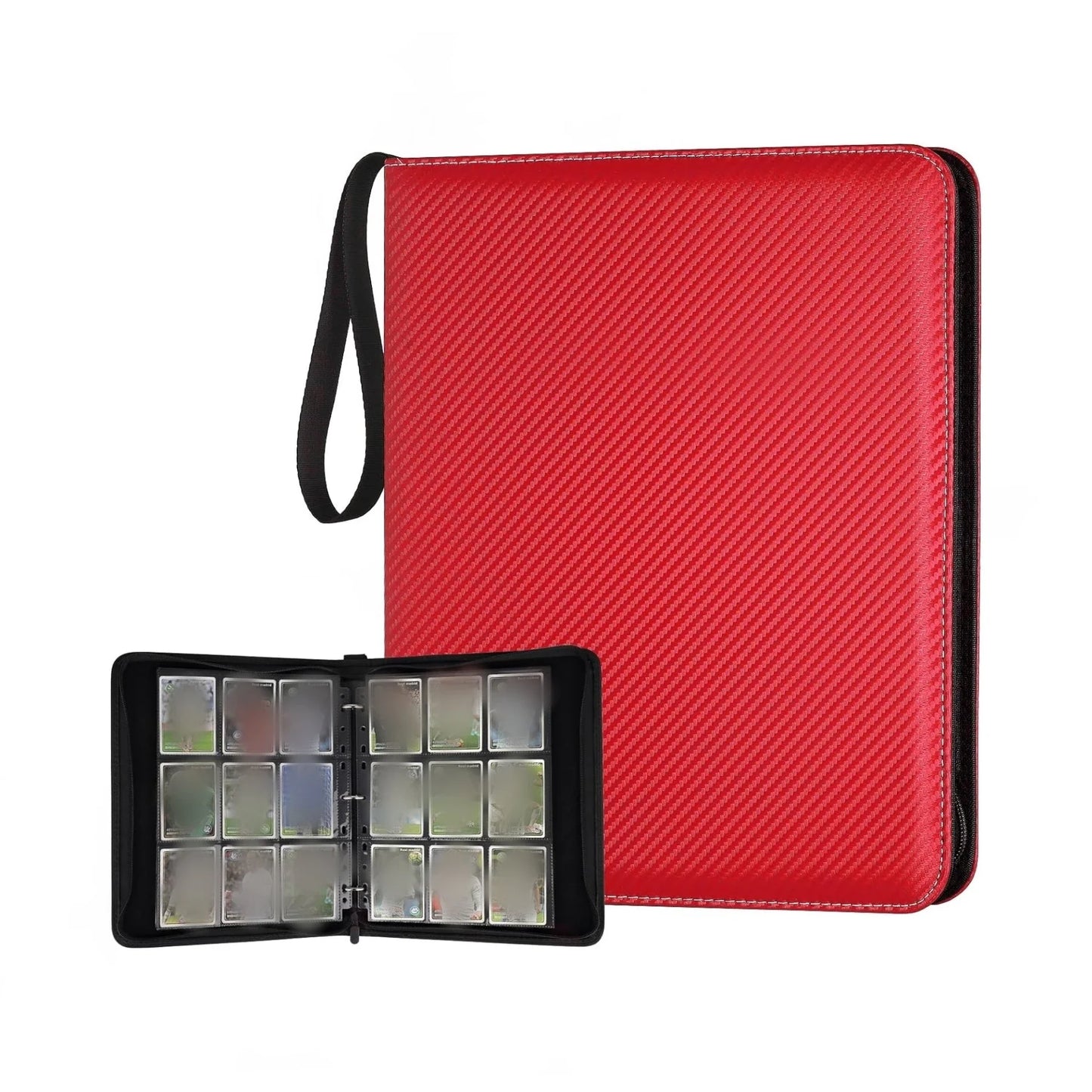 900 Pocket Card Binder with Zipper - Double-Sided Card Holder Case for TCG/CCG Card Storage (Black)