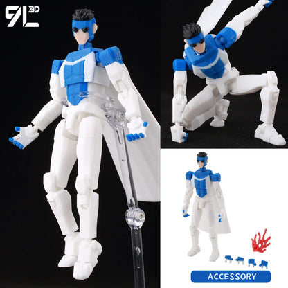 9L3D Superman & Batman Action Figures – Multi-Jointed Poseable LUCKY13 Titan13 Collectible Hero Toys
