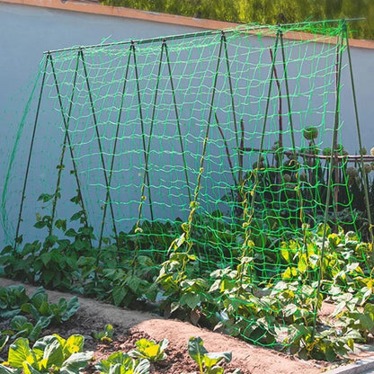 Heavy-Duty Garden Trellis Netting with Square Mesh – Polyester Grow Net for Climbing Plants & Vegetables