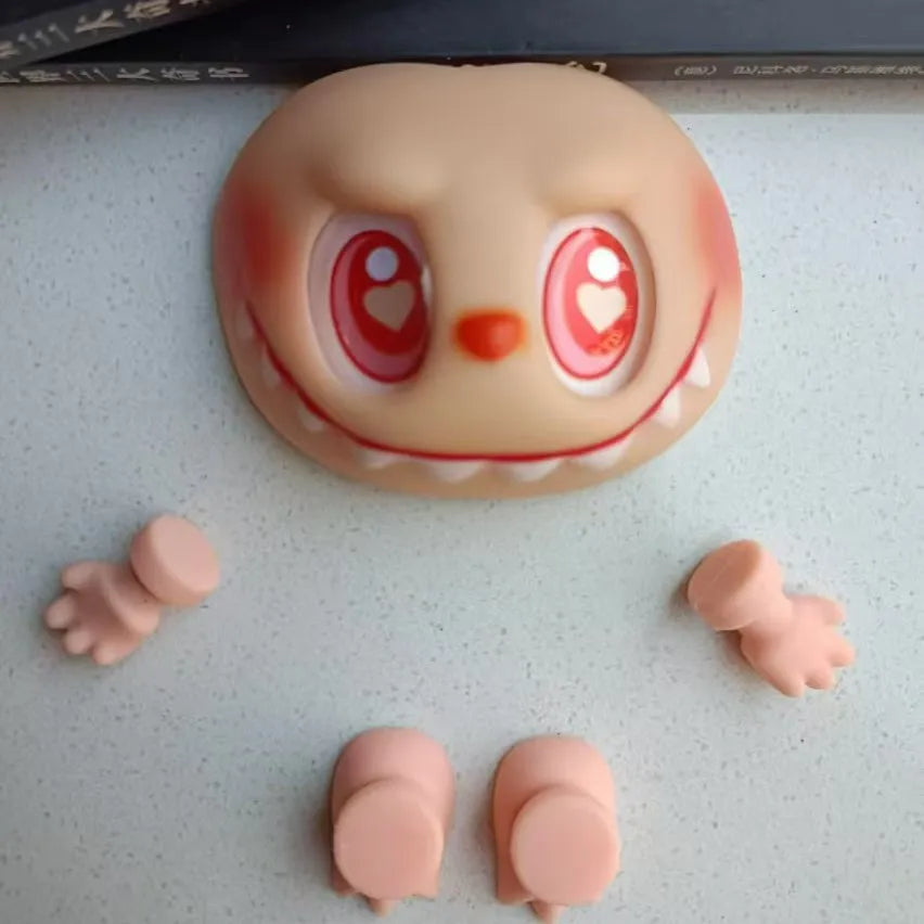 Hot Sell Labubu Plush Doll Accessories – PVC Face Changing Parts, Hands & Feet Replacement DIY Gifts
