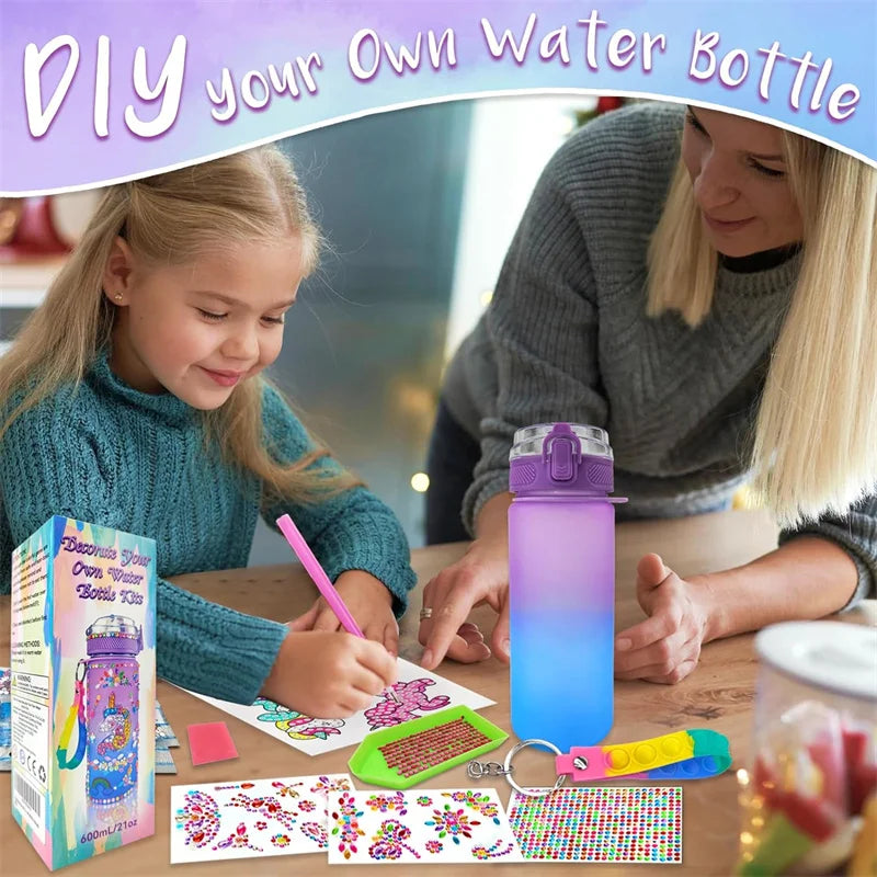 DIY Water Bottle Decoration Kit for Girls - Mermaid Arts & Crafts, Birthday & Christmas Gift