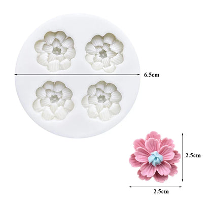 Flower Daisy Silicone Mold — Sugarcraft, Fondant & Cupcake Baking Tool for Cake Decoration