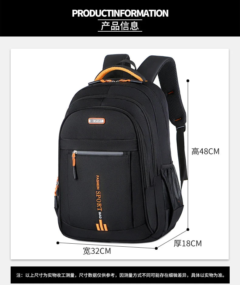 Men’s Oxford Waterproof Backpack – Business Laptop Rucksack for Travel, Work & High School Students