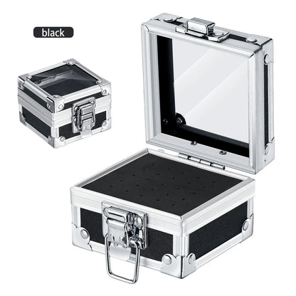 Professional Nail Drill Bit Holder - 25-Hole Aluminum Storage Box for Nail Art Tools