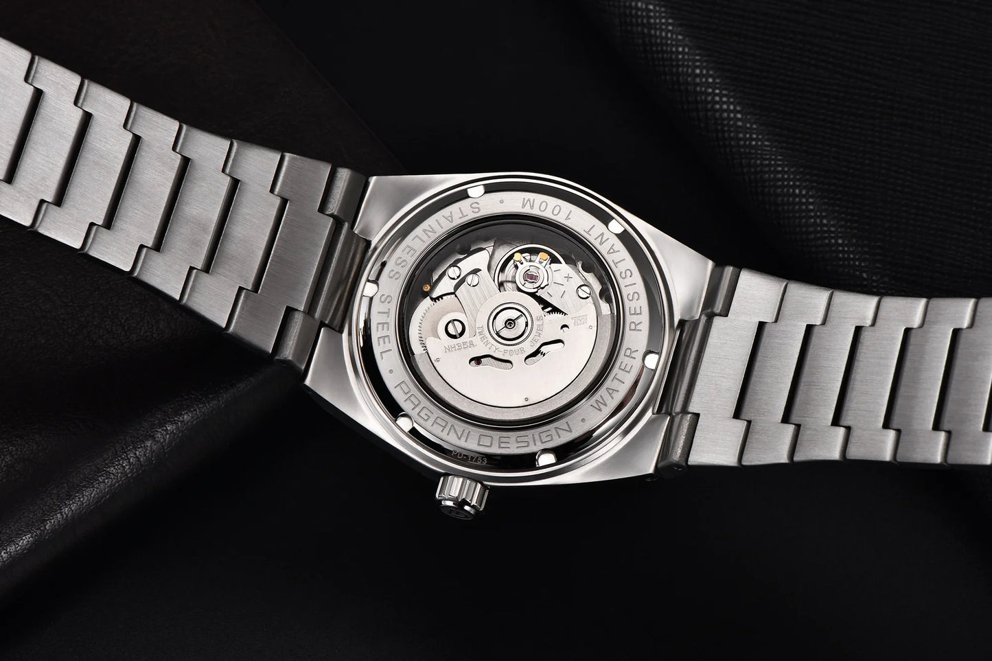 Pagani Design 2024 Men’s Automatic Mechanical Watch – Luxury Sapphire AR Coating, Stainless Steel, 10BAR Waterproof
