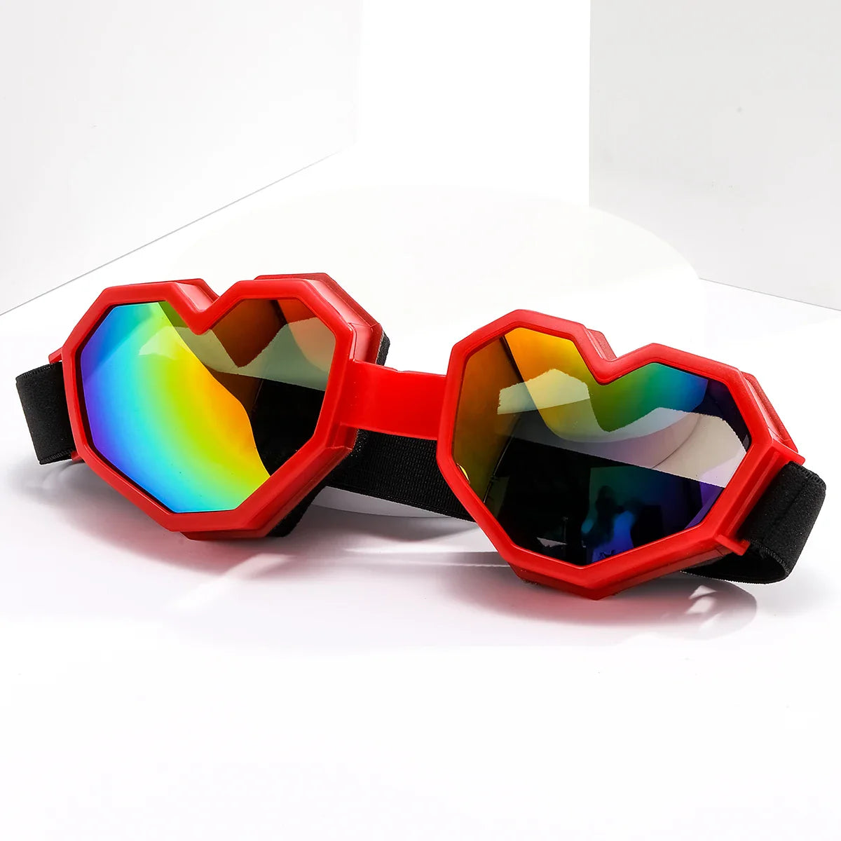 Pair of Love-Shaped Sunglasses – Windproof & UV Protection Ski Goggles