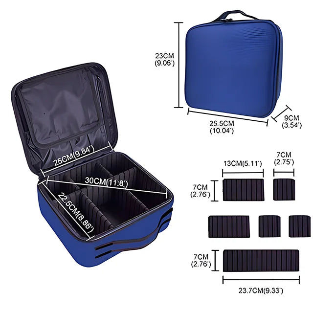 New Waterproof Makeup Bag for Women – Travel Cosmetic Case with Beauty Brush Storage & Embroidery Tool Organizer