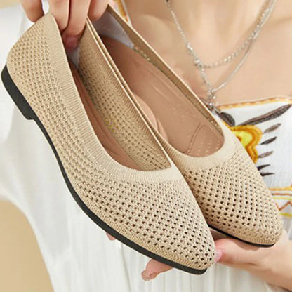 2025 Women’s Spring Breathable Mesh Flats – Comfortable Slip-On Casual Loafers with Lightweight Soft Sole